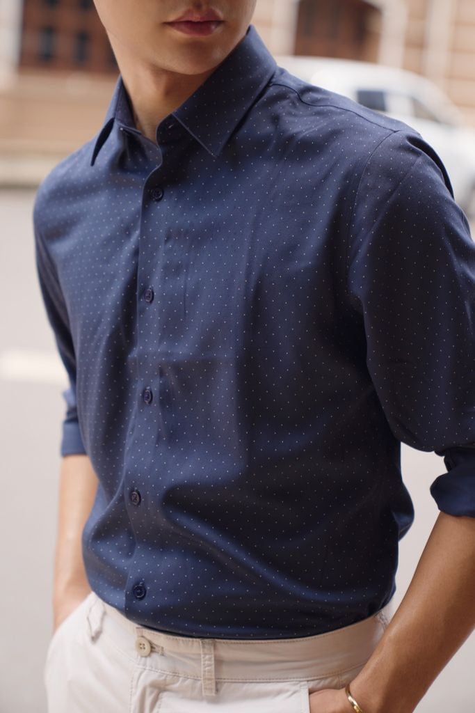 Áo Sơ Mi In Họa Tiết Nam Tay Dài N&M 2101043