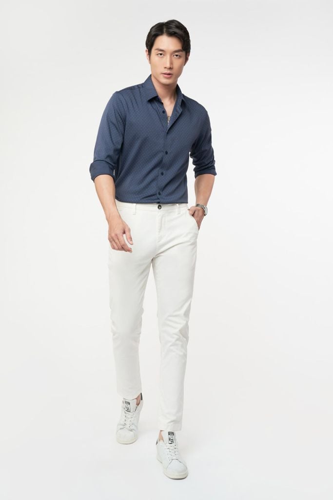 Áo Sơ Mi In Họa Tiết Nam Tay Dài N&M 2101043