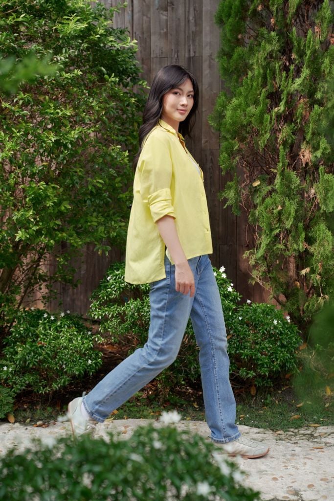 Áo Sơ Mi Basic Nữ Tay Dài Ninomaxx 2505020