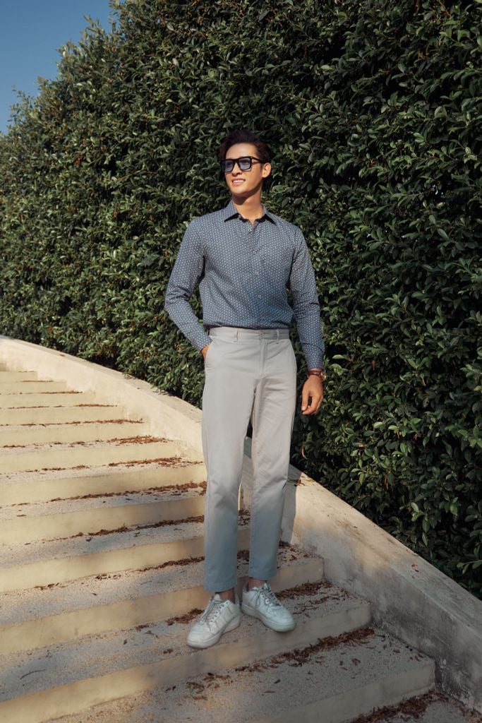 Áo Sơ Mi Sọc Nam Bạc Hà Tay Dài N&M 2208051