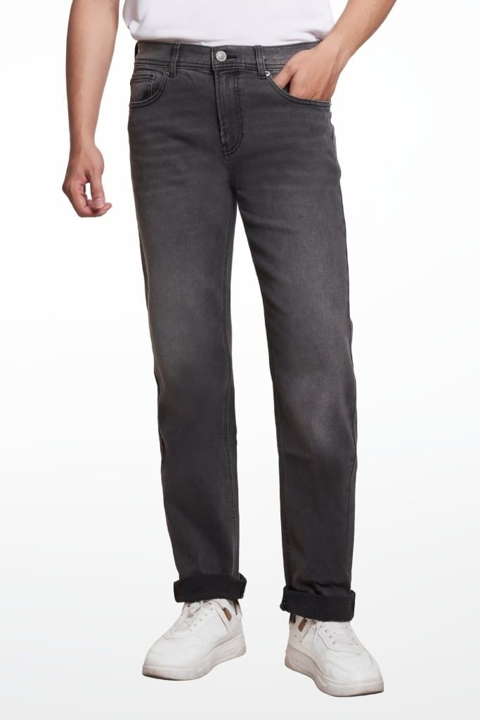Quần Jean Nam Ninomaxx Form Straight DUALCORE LIGHTWEIGHT DENIM Màu Xám Siêu Nhẹ Co Giãn Tốt Độ Bền Cao 2208061