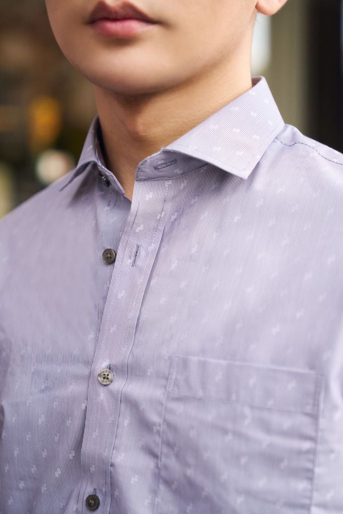 Áo Sơ Mi Sọc Nam Bạc Hà Tay Dài N&M 2208051