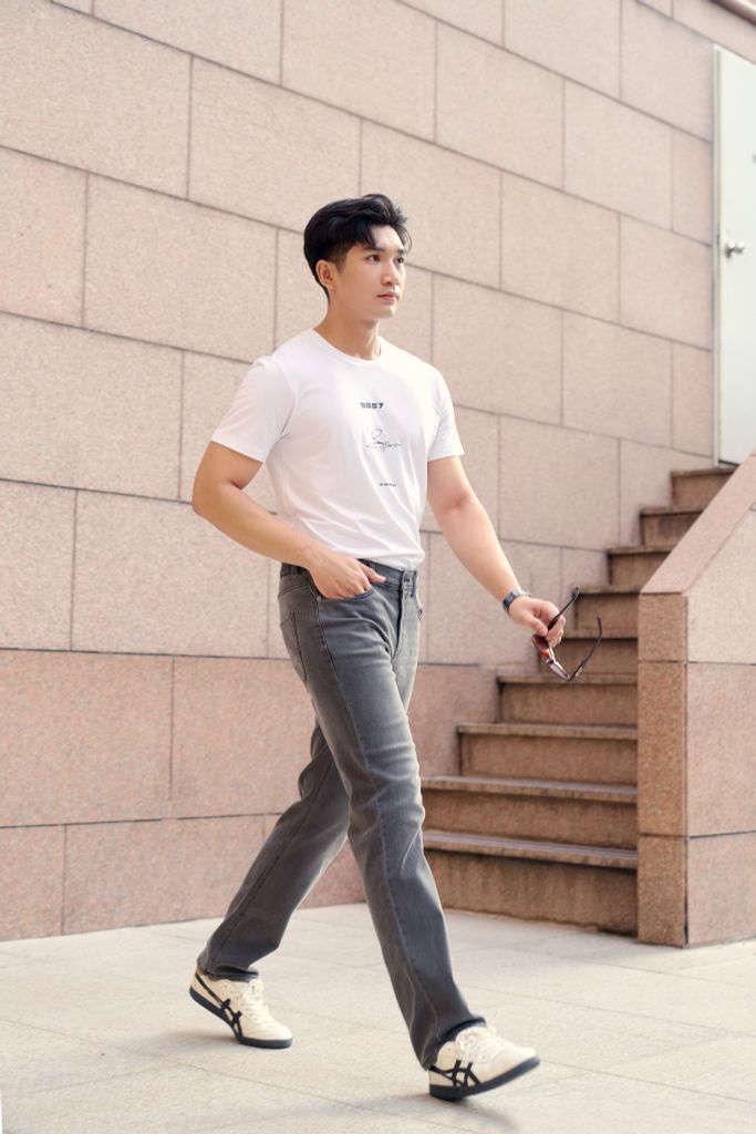 Quần Jean Basic Nam Ống Suông 2208061