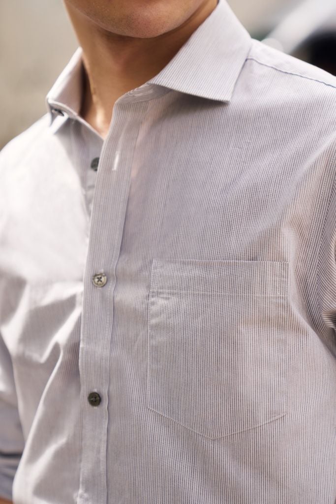 Áo Sơ Mi Sọc Nam Cotton Tay Dài N&M 2101083