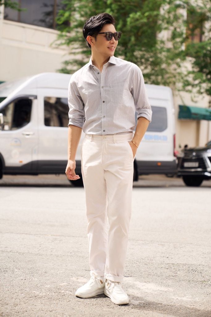 Áo Sơ Mi Sọc Nam Cotton Tay Dài N&M 2101083