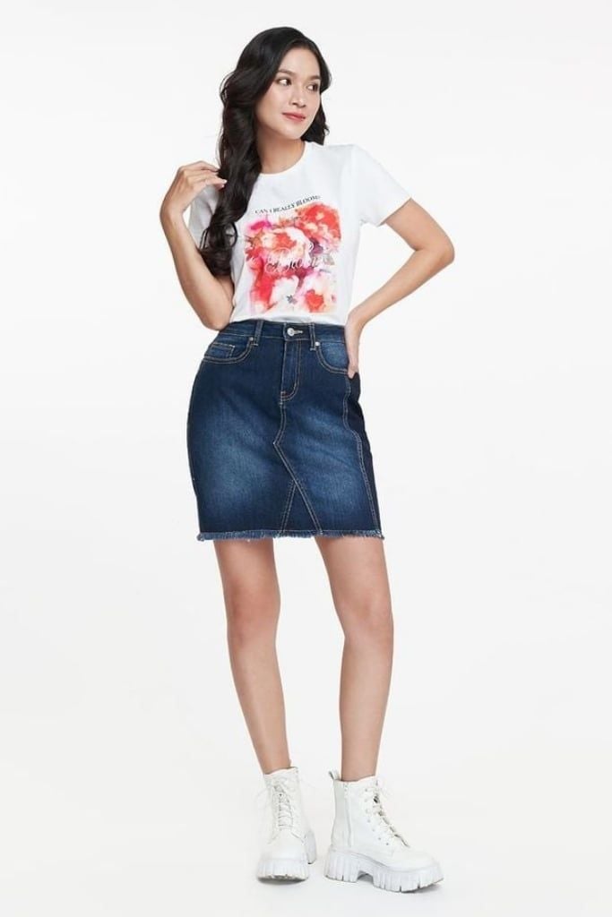 [Size S] Váy Jean Nữ Thời Trang Ninomaxx 1806094