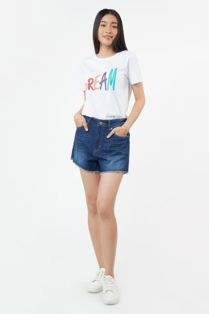 Quần short Jean Nữ Cotton NINOMAXX 2104047