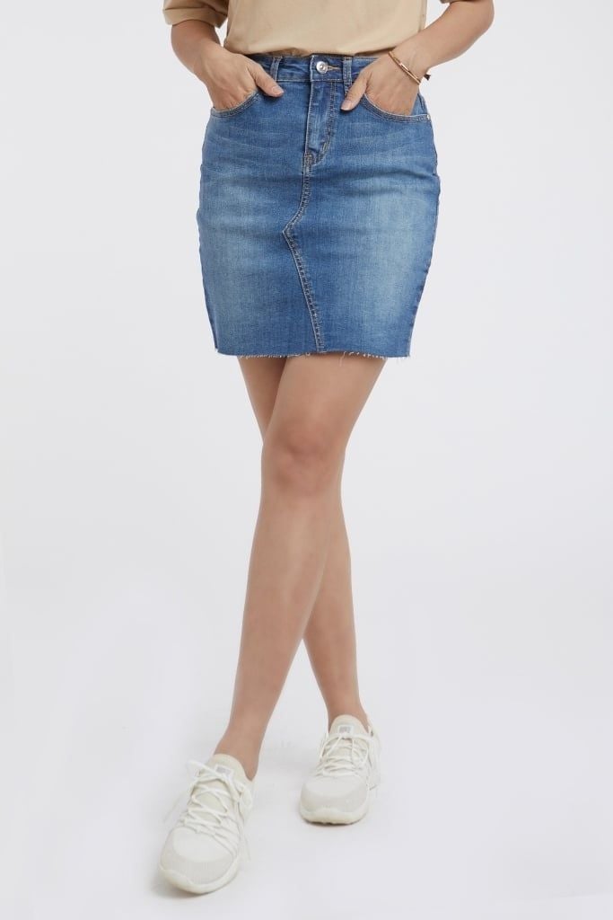 [Size S] Váy Jean Nữ Cotton Ninomaxx 1905020