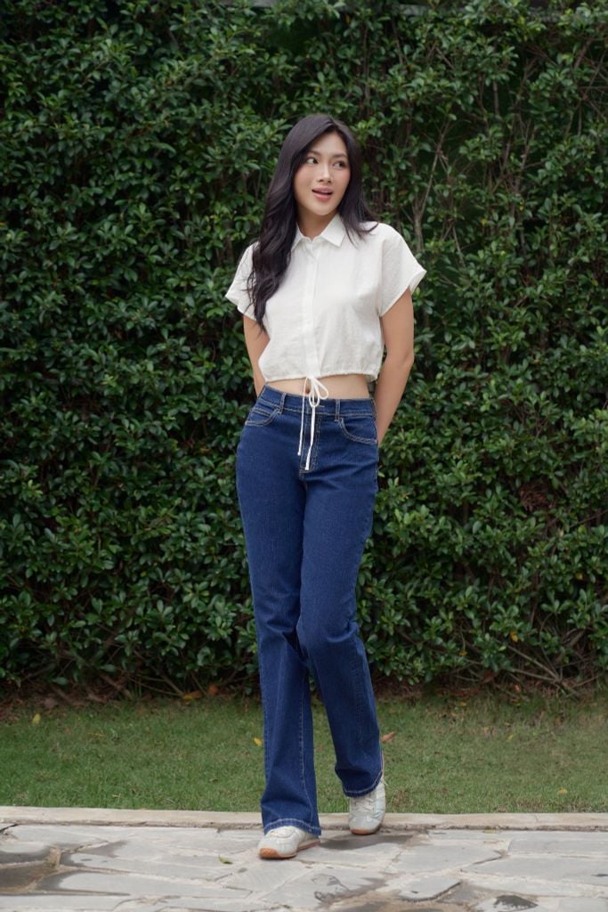 Quần Jean Thời Trang Basic Nữ Ống Đứng Ninomaxx 2508023