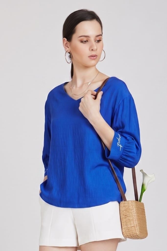 [Size S M] Áo Sơ Mi Thời Trang Nữ Tay Lửng N&M 1911039