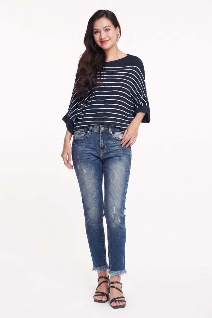 [Size 25 26] Quần Jean Thời Trang Nữ Dài Cotton Ninomaxx 1902070