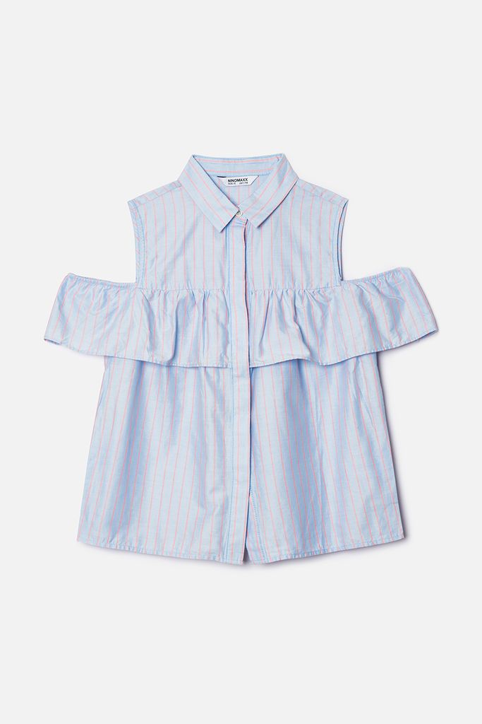 [Size S] Áo sơ mi sọc Nữ NINOMAXX 1706002