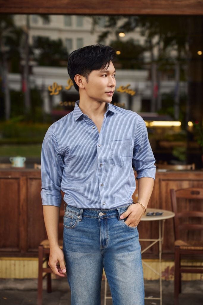 Áo Sơ Mi Sọc Nam Tay Dài N&M 2101084