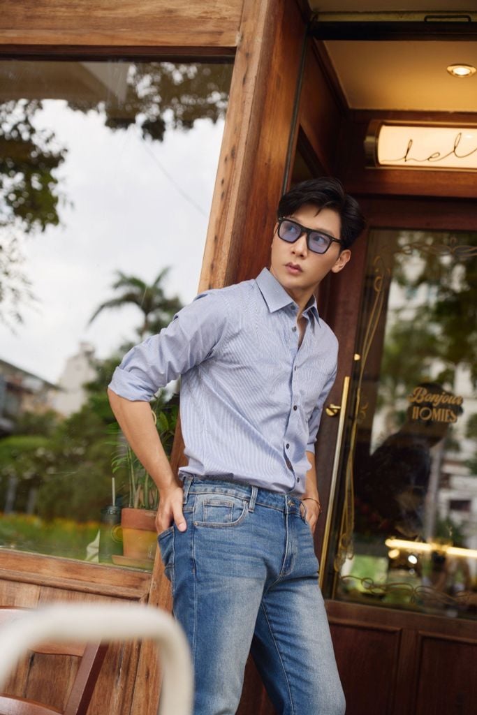 Áo Sơ Mi Nam Cotton Tay Dài In Họa Tiết Sọc N&M 2101087