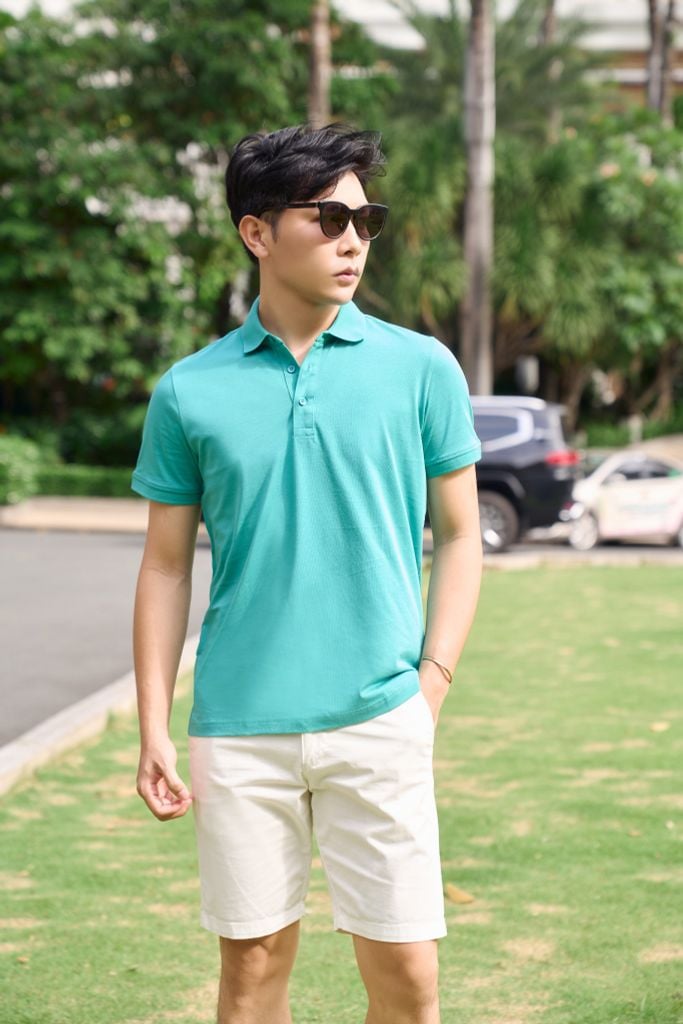 Special Polo Nam Vải Cotton Mercerized Form Travel Fit N&M 2203013