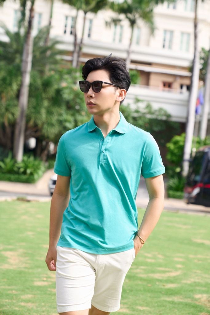 Special Polo Nam Vải Cotton Mercerized Form Travel Fit N&M 2203013