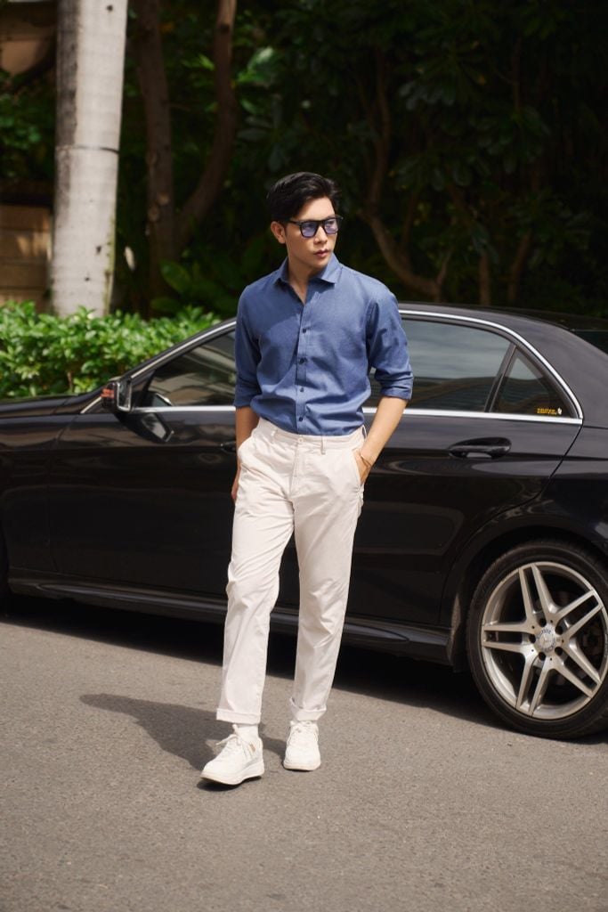 Áo Sơ Mi Sọc Nam Melange Cotton N&M 2110016