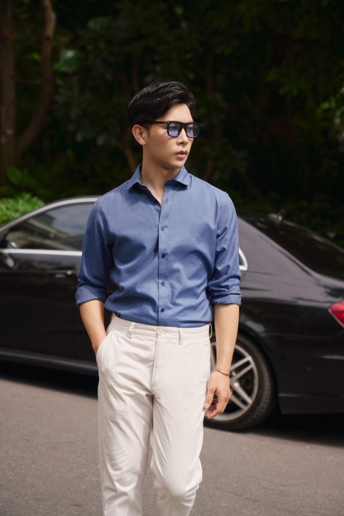 Áo Sơ Mi Sọc Nam Melange Cotton N&M 2110016