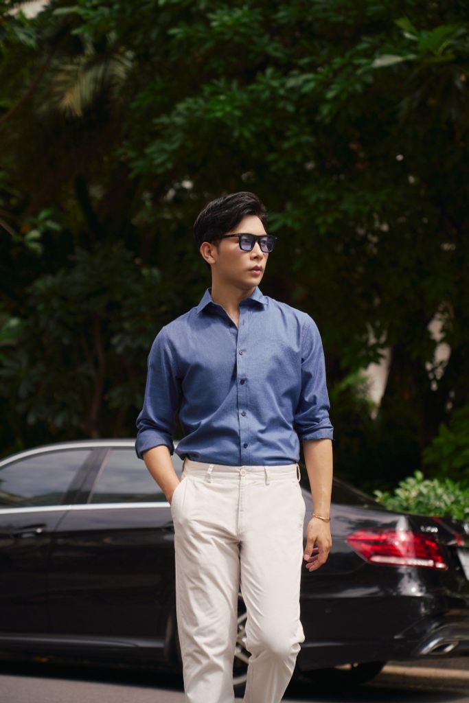 Áo Sơ Mi Sọc Nam Melange Cotton N&M 2110016