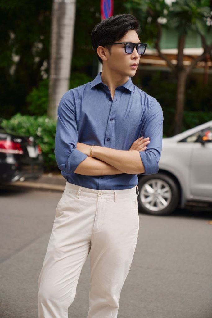 Áo Sơ Mi Sọc Nam Melange Cotton N&M 2110016