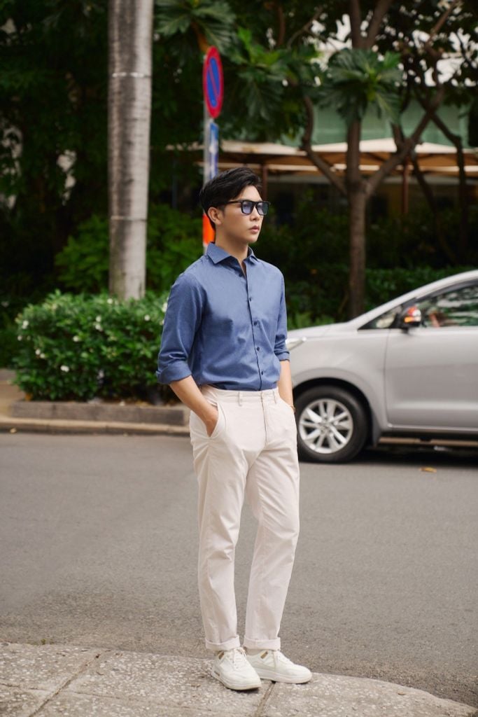 Áo Sơ Mi Sọc Nam Melange Cotton N&M 2110016