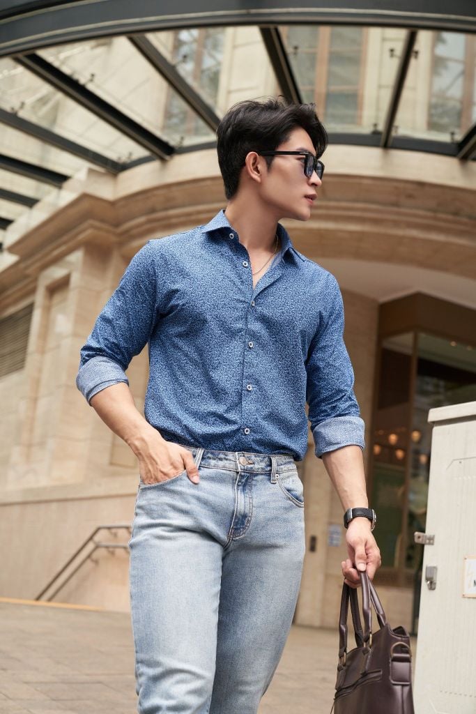 Áo Sơ Mi In Họa Tiết Tay Dài 2301036