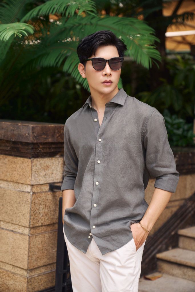 Áo Sơ Mi Basic Nam Linen Tay Dài Ninomaxx 2311018
