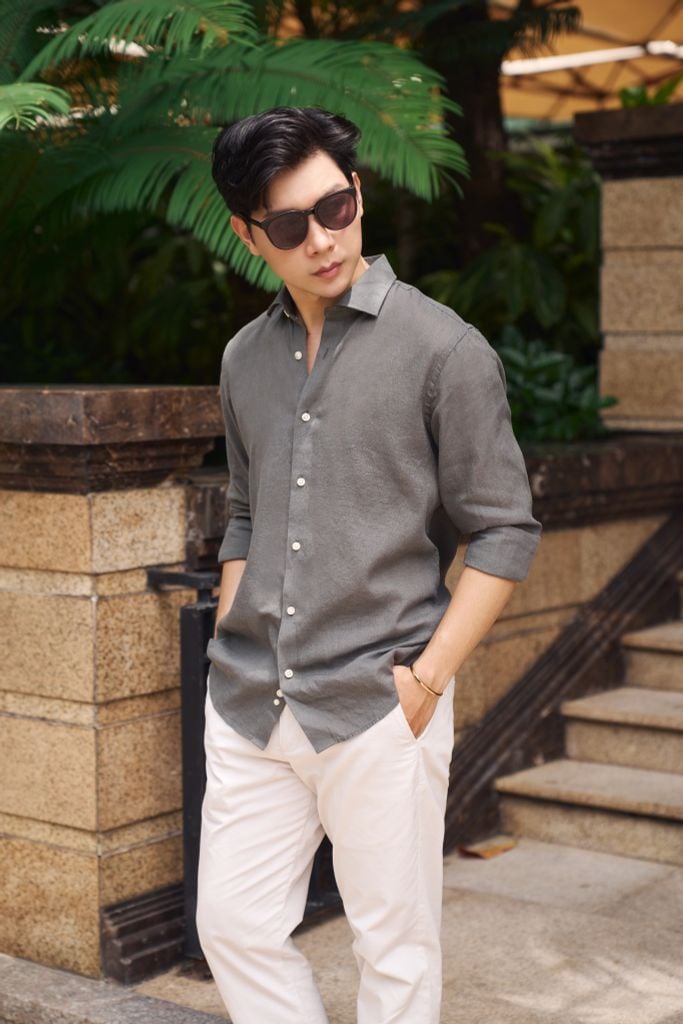 Áo Sơ Mi Basic Nam Linen Tay Dài Ninomaxx 2311018