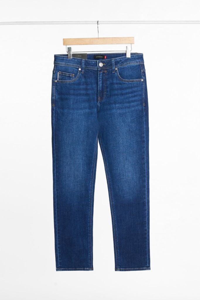 Quần Jean Nam Ninomaxx Form Tapered Xanh Dương FLEXFORM DENIM Co Dãn Linh Hoạt Siêu Mát Thoáng Khí 2509010
