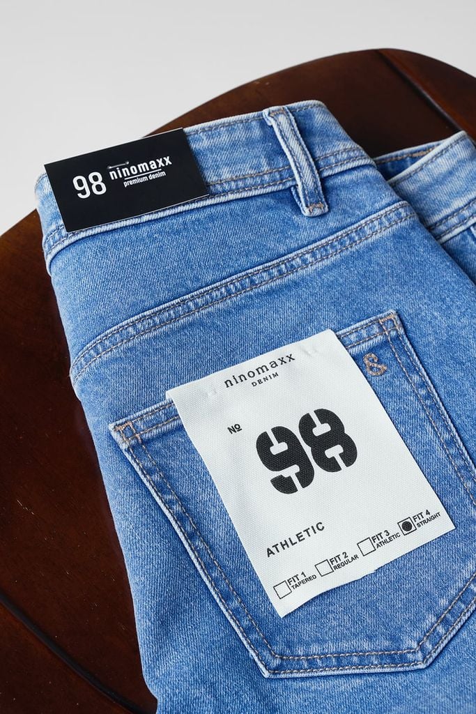 Quần Jean Nam Ninomaxx Straight RAWCORE DENIM Chất Vải Cứng Dày Độ Bền Cao Co Dãn Nhẹ 2509013