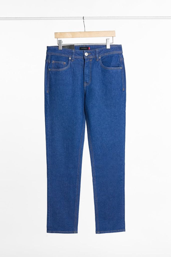 Quần Jean Nam Ninomaxx Form Tapered Xanh Dương RAWCORE DENIM Chất Vải Cứng Dày Độ Bền Cao Co Dãn Nhẹ 2509014