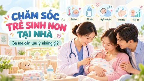 CHĂM SÓC TRẺ SINH NON TẠI NHÀ: BA MẸ CẦN LƯU Ý NHỮNG GÌ?