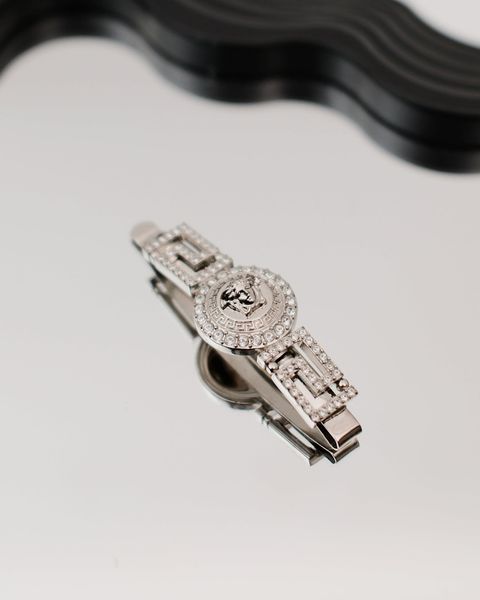 VERSACE HAIR CLIP SILVER USED