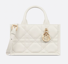 Mini Dior Book Tote Macrocannage Calfskin
