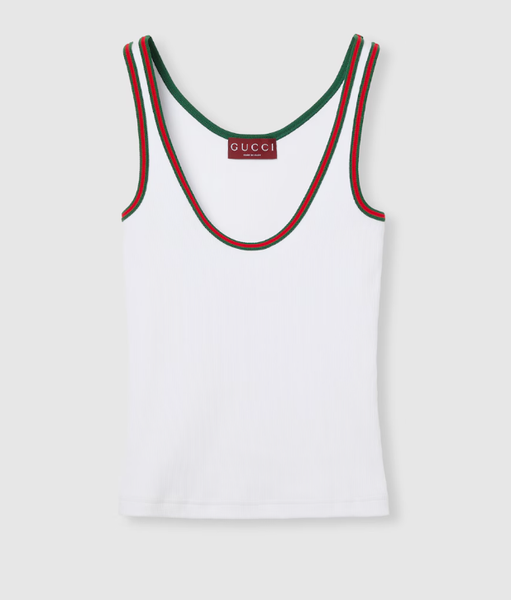 Cotton tank top with Web