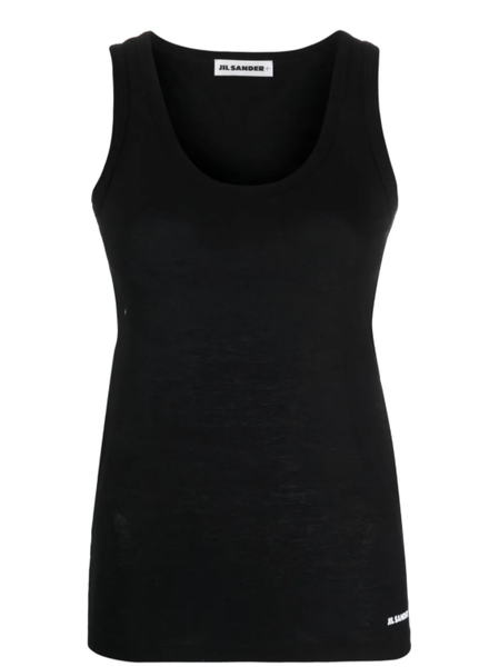 Jil Sander logo-print cotton tank top