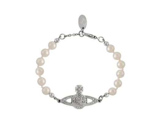 MINI BAS RELIEF PEARL BRACELET SILVER USED