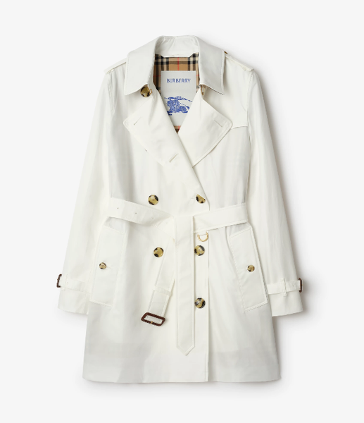 Short Tropical Gabardine Kensington Trench Coat