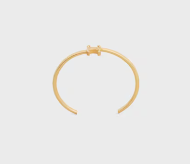 Triomphe Asymmetric Cuff in Brass with Gold Finish