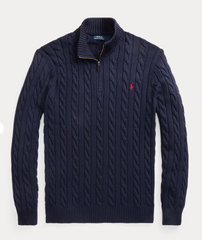 Cable-Knit Wool-Cotton Jumper