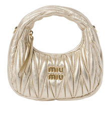 WANDER MATELASSE NAPPA LEATHER HOBO MINI BAG USED