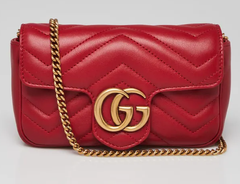 GG MARMONT MATELASSE LEATHER SUPER MINI BAG