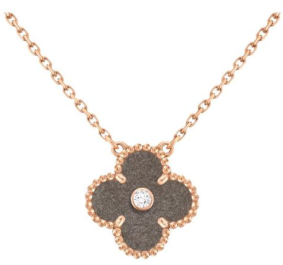 VAN CLEEF SILVER OBSIDIAN NECKLACE USED