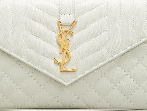 Envelope Small YSL Flap Wallet in Grained Leather