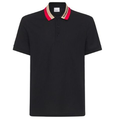 BURBERRY EDNEY LOGO COLLAR COTON PIQUÉ POLO USED