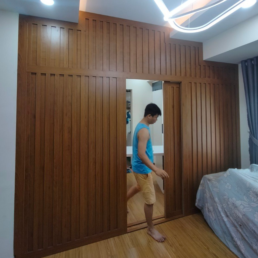 Vách ngăn phòng máy lạnh - Gỗ công nghiệp VN125