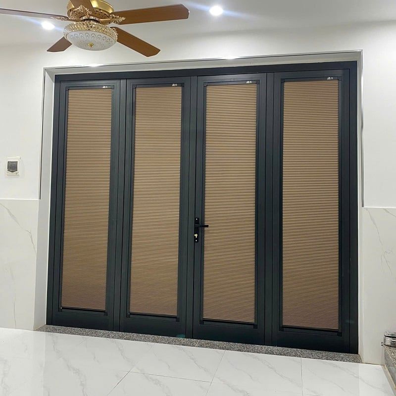 Rèm Trong Kính - Rèm Tổ Ong Màu Nâu