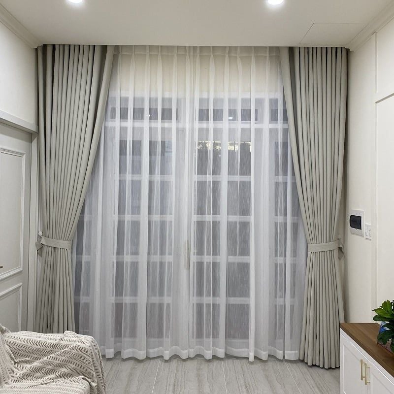 Rèm Vải Màu Kem - Mã 331