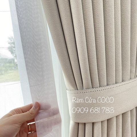 Rèm Vải Màu Kem - Mã 361 