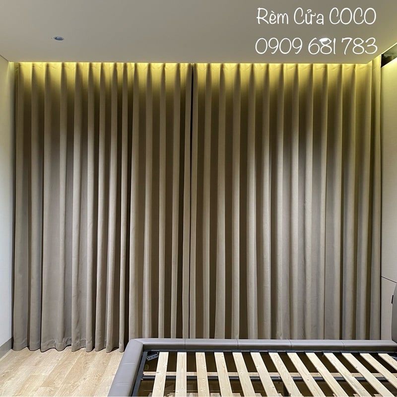 Rèm Vải Màu Nâu - Mã 362